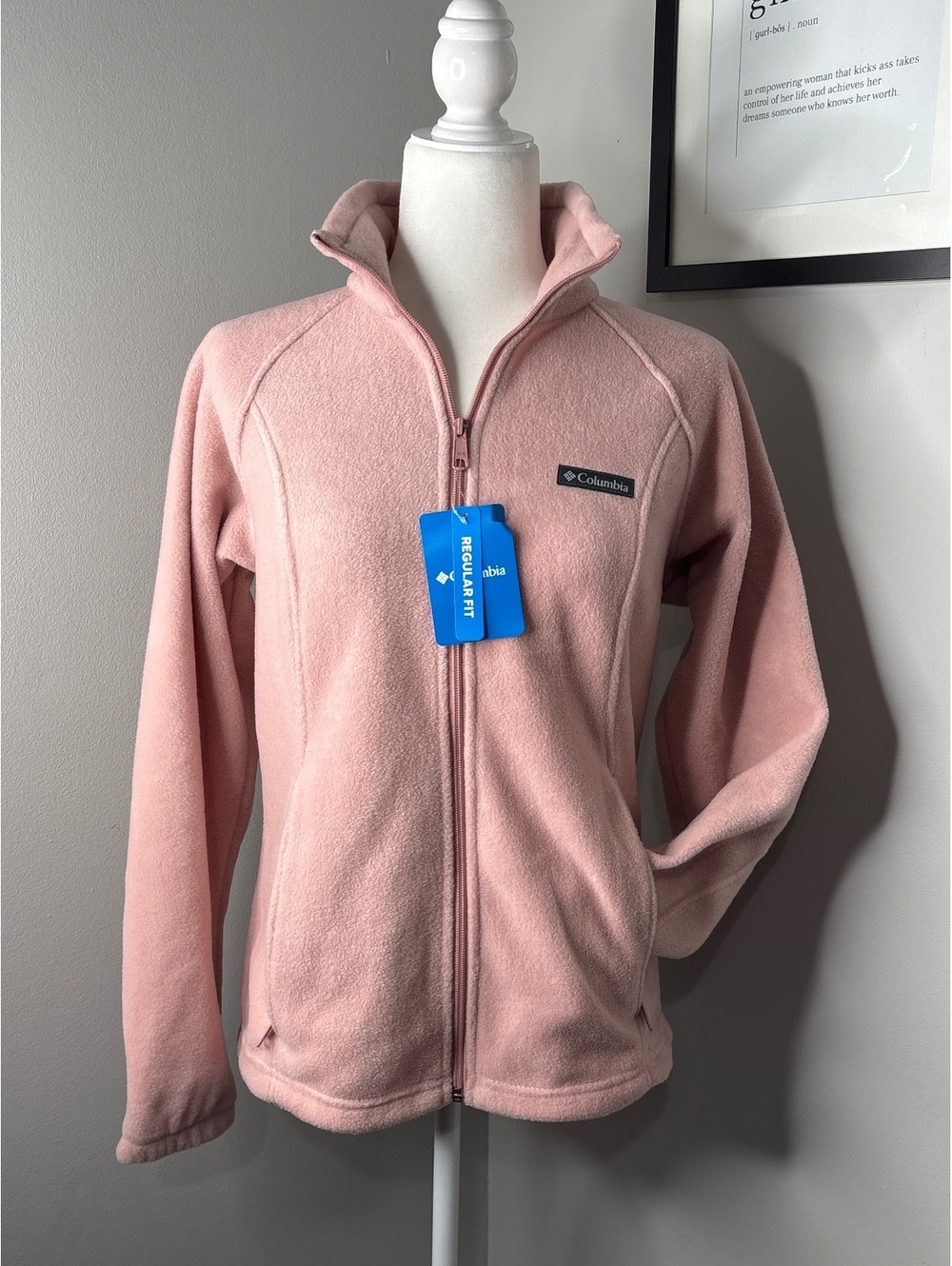 Columbia Pink Full-Zip Fleece Jacket Medium